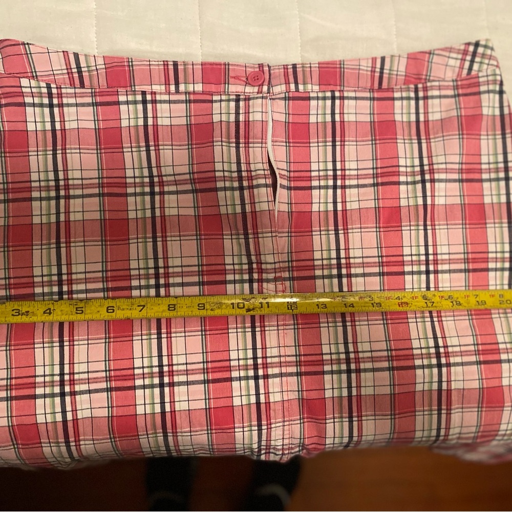Eddie Bauer Vibrant Pink Plaid Pencil Skirt - Picture 5 of 7